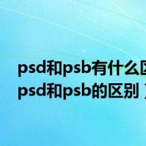 psd和psb有什么区别（psd和psb的区别）