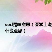 sod是啥意思（医学上说sod是什么意思）