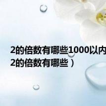 2的倍数有哪些1000以内全部（2的倍数有哪些）