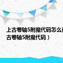 上古卷轴5附魔代码怎么查（上古卷轴5附魔代码）