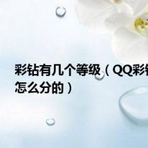 彩钻有几个等级（QQ彩钻等级怎么分的）