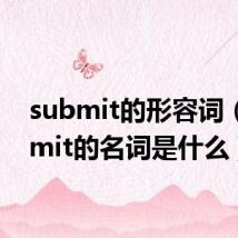 submit的形容词（submit的名词是什么）