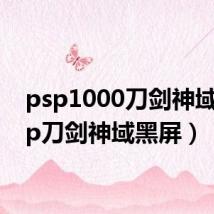 psp1000刀剑神域（psp刀剑神域黑屏）