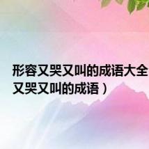 形容又哭又叫的成语大全（形容又哭又叫的成语）