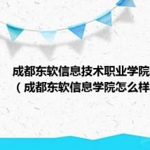 成都东软信息技术职业学院怎么样（成都东软信息学院怎么样）