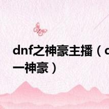 dnf之神豪主播（dnf第一神豪）