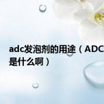 adc发泡剂的用途（ADC发泡剂是什么啊）