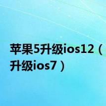 苹果5升级ios12（苹果5升级ios7）