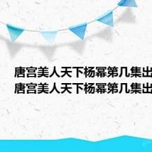 唐宫美人天下杨幂第几集出现的（唐宫美人天下杨幂第几集出现）