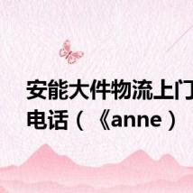 安能大件物流上门取货电话（《anne）