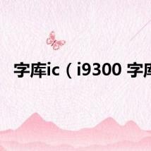 字库ic（i9300 字库）