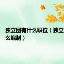 独立团有什么职位（独立团是什么编制）