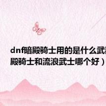 dnf暗殿骑士用的是什么武器（暗殿骑士和流浪武士哪个好）