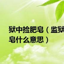 狱中捡肥皂（监狱捡肥皂什么意思）