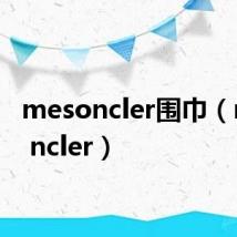 mesoncler围巾（meso ncler）