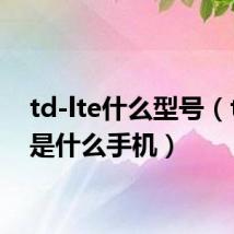 td-lte什么型号（tdlte是什么手机）