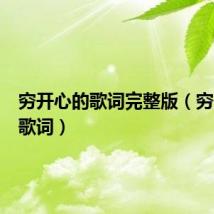 穷开心的歌词完整版（穷开心的歌词）