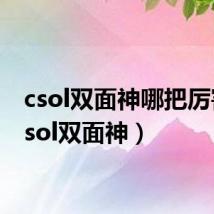 csol双面神哪把厉害（csol双面神）