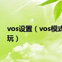 vos设置（vos模式怎么玩）