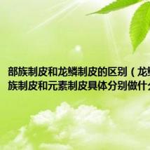 部族制皮和龙鳞制皮的区别（龙鳞制皮部族制皮和元素制皮具体分别做什么）