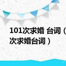 101次求婚 台词（101次求婚台词）