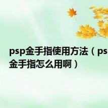 psp金手指使用方法（psp3000金手指怎么用啊）