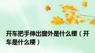 开车把手伸出窗外是什么梗（开车是什么梗）