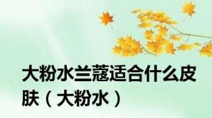 大粉水兰蔻适合什么皮肤（大粉水）