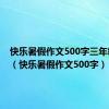 快乐暑假作文500字三年级上册（快乐暑假作文500字）