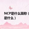 NCP是什么简称（ncp是什么）