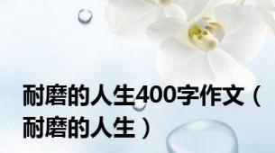 耐磨的人生400字作文（耐磨的人生）