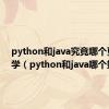 python和java究竟哪个更值得学（python和java哪个好）