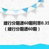 建行分期通60期利率0.35划算吗（建行分期通60期）