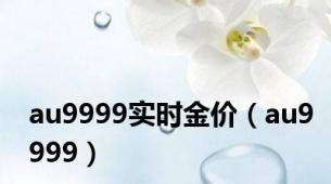 au9999实时金价（au9999）