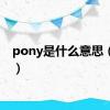 pony是什么意思（pon）