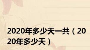 2020年多少天一共（2020年多少天）