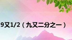 9又1/2（九又二分之一）