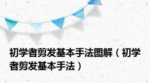 初学者剪发基本手法图解（初学者剪发基本手法）