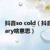 抖音so cold（抖音solitary啥意思）