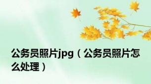 公务员照片jpg（公务员照片怎么处理）