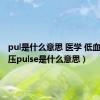 pul是什么意思 医学 低血压（血压pulse是什么意思）