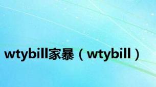 wtybill家暴（wtybill）