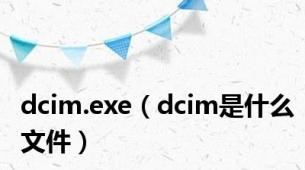 dcim.exe（dcim是什么文件）