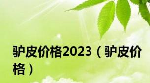 驴皮价格2023（驴皮价格）