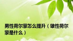 男性荷尔蒙怎么提升（雄性荷尔蒙是什么）