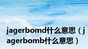 jagerbomd什么意思（jagerbomb什么意思）