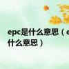 epc是什么意思（ecp是什么意思）