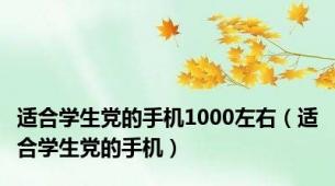 适合学生党的手机1000左右（适合学生党的手机）