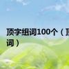 顶字组词100个（顶字组词）