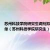 苏州科技学院研究生调剂拟录取名单（苏州科技学院研究生）